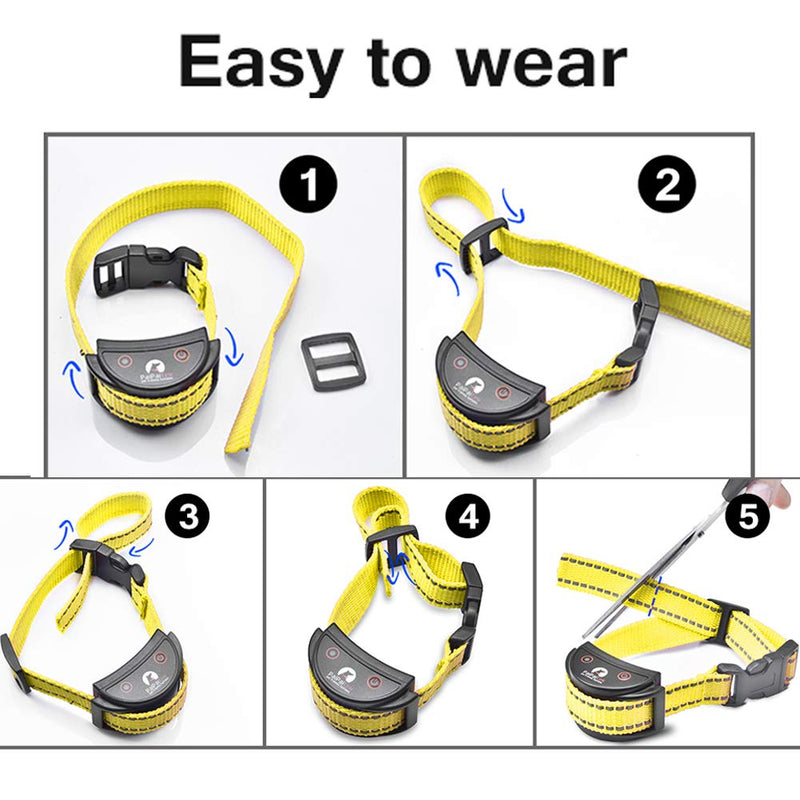 Paipaitek Collar Replacement Strap Compatible with Patpet, Garmin, Dogtra, Petrainer, Dog Care, Sportdog Field Trainer, Trainpro Dog Training Collar Receiver Reflective black and reflective yellow - BeesActive Australia