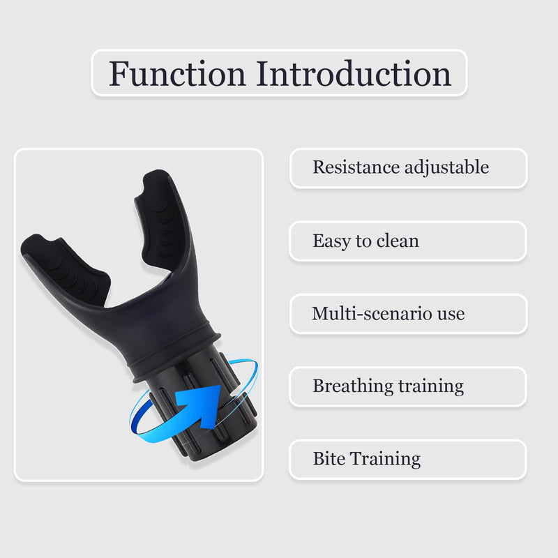 2 Pack Breathing Trainer, Exercise The bite muscles, Lung Function Trainer, Improve Breathing Ability, Adjustable Resistance, Easy to Carry, Easy to Clean, Can be Used for Fitness, Outdoor Exercise - BeesActive Australia