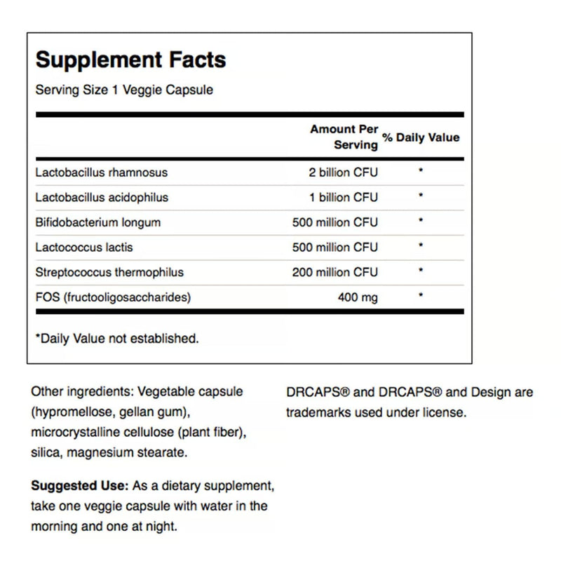 Swanson Probiotic Complex 4.2 Billion CFU, 120 Veg DRcaps, 2 Pack | 5-Strain Probiotic Complex with Prebiotic FOS to Support Digestive Health, Fat Metabolism, Satiety and Nutrient Absorption 120 Veggie DRcaps (2 Pack)