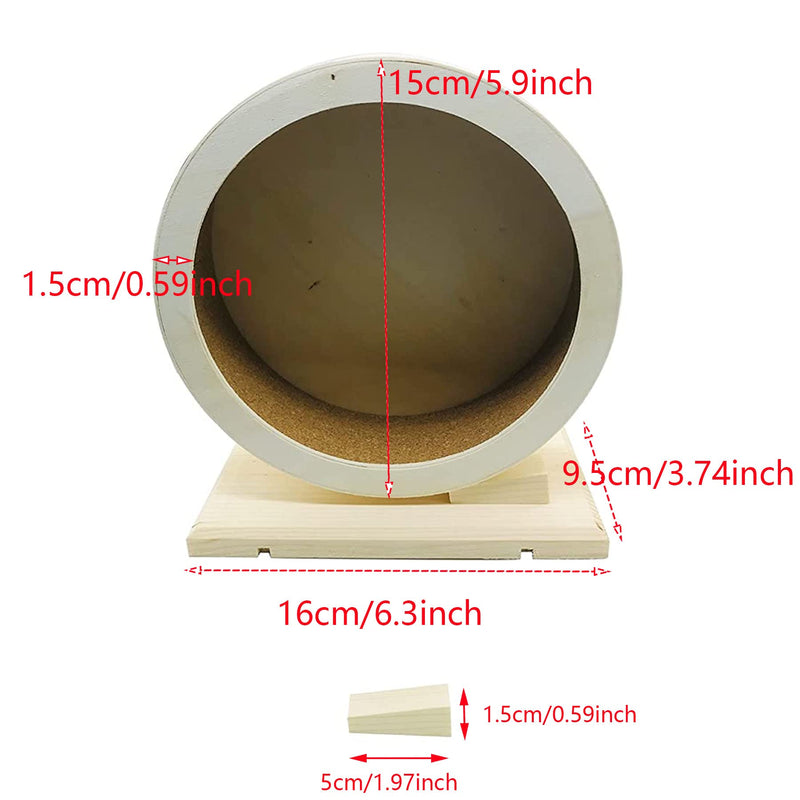 Allazone Hamster Wooden Running Wheel, Wooden Small Pets Exercise Wheel, Running Spinner Wheel Play Toy for Rat Gerbil Mice Chinchillas Hedgehogs Guinea Pigs, S - BeesActive Australia