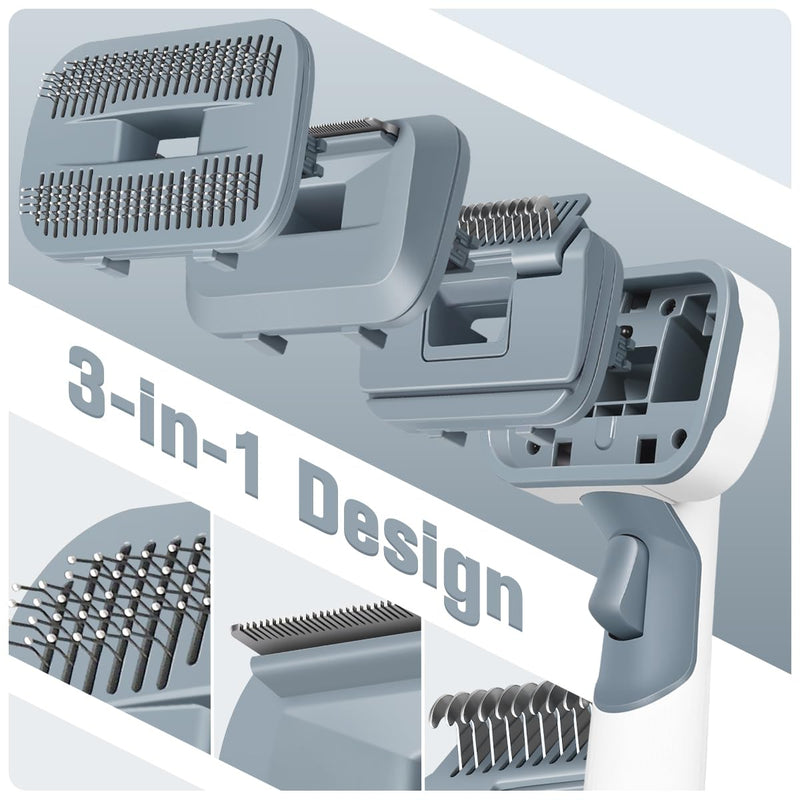 MOPEI 3-in-1 dog hair vacuum cleaner brush for removing loose hair, undercoat and tangles, 32mm & 35mm vacuum hose fitting 3 in 1 - BeesActive Australia