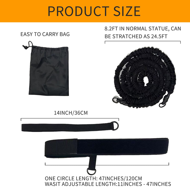 Swim Training Equipment, Pool Tether Aquatic Belt Exercise Resistance Band for Men and Women Improve Strength Power Agility