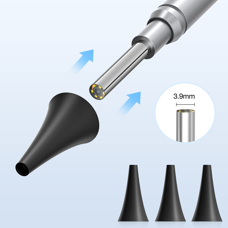 ScopeAround Ear Spoon with Ear Camera Otoscope Accessories, Compatible with Digital Otoscope, Includes 9 Speculums, 4 Ear Picks, and 1 Pack of Q-Tips, Lens Diameter: 3.9mm - BeesActive Australia