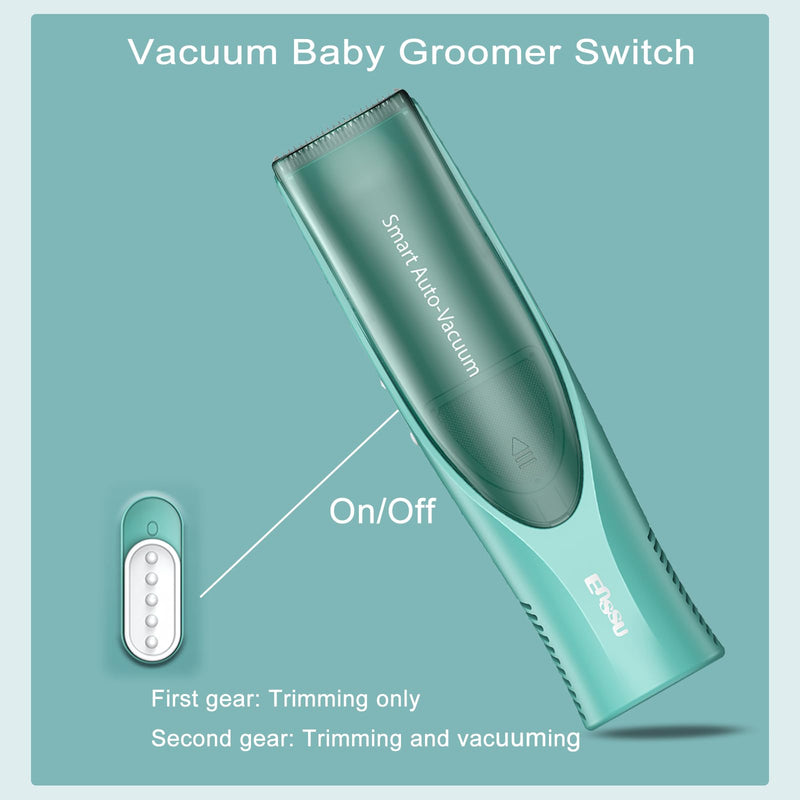 Baby Hair Clippers, Low Noise Electric Vacuum Baby Hair Clippers for Kids, Waterproof, Rechargeable Hair Cutting Kit, Cordless Hair Trimmer for Toddlers & Children