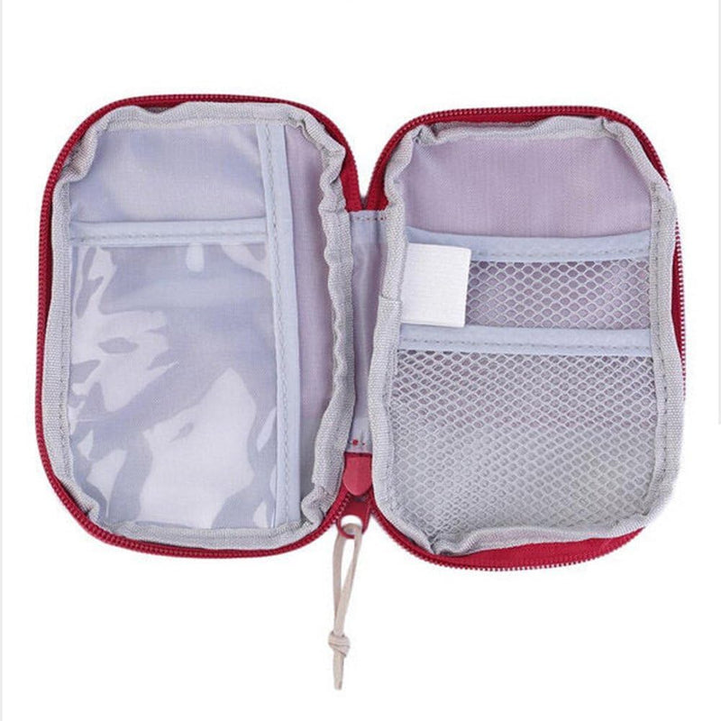 Red Portable Mini First Aid Kit, Outdoor Camping Family Survival First Aid Kit Cross Pattern First Aid Kit - BeesActive Australia