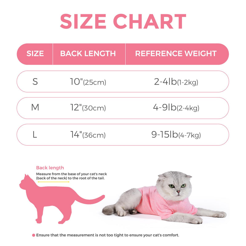 Dotoner cat bodysuit after surgery cat bodysuit for cats surgery cat clothing neck collar alternatives for cats dogs cat suit after surgery anti-leak suit cat pajamas M pink - BeesActive Australia