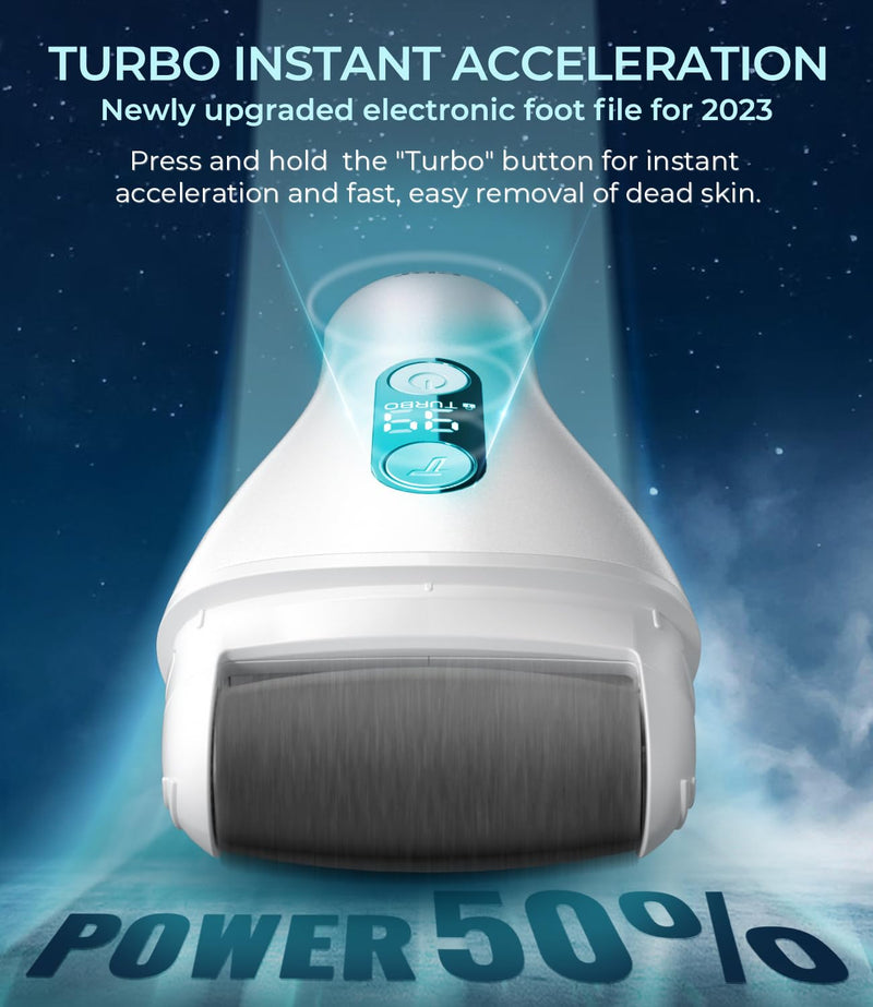 Electric Callus Remover for feet,Rechargeable Foot File Electronic Pedicure Tools Kit for Calloused Removal, Waterproof Electric Foot Scrubber Duty Feet Care for Heels Dead BCM-1138T-White - BeesActive Australia