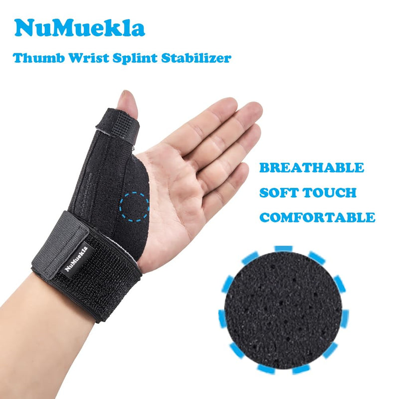 Breathable Thumb Wrist splint Stabilizer for Trigger Finger, Carpal Tunnel Pain Relief,Thumb Spraind,Tendonitis, Arthritis, Lightweight Thumb Wrist brace with Thumb Support -Left Left S/M