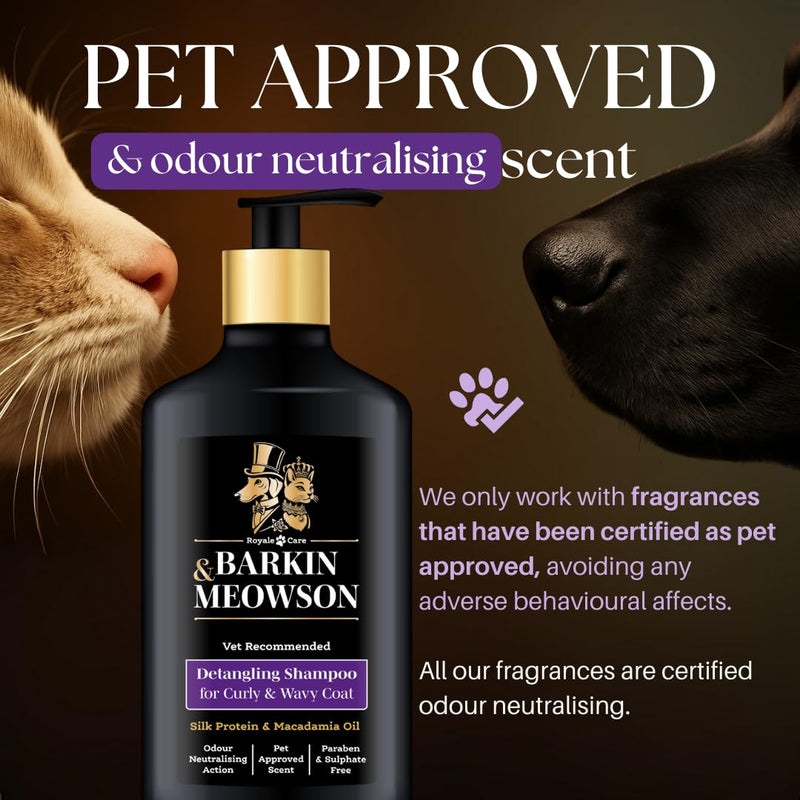 Barkin & Meowson Detangling Spray for Dogs & Cats 350ml / 11.83 fl.oz - Oat Extract, Pet-Friendly Scent