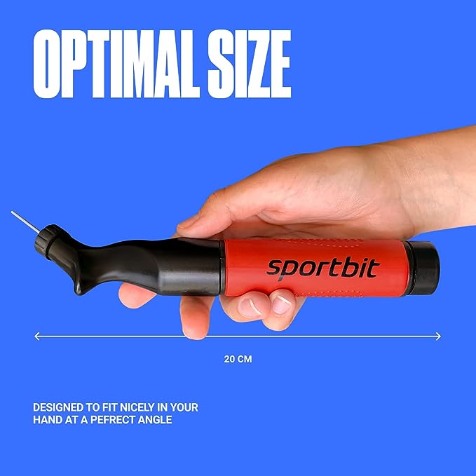 (Sportsbit) Sportbit Ball Inflator, Portable, Includes 5 Inflator Needles, E-Book Included, For Basketball/Soccer/Rugby/Volleyball Balls - BeesActive Australia