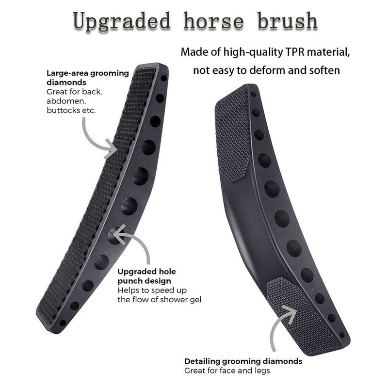 Horse Grooming Brush, 6-in-1 Horse Brushes, Horse Massage Comb, Upgraded TPR Horse Hair Brush, Pet Grooming Supplies Set for Horse Dog and Cat Grooming Shedding - BeesActive Australia