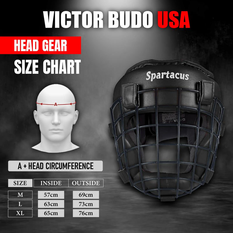 Boxing Headgear MMA Muay Thai, Removable Face Grill, Head Gear for Sparring Grappling Martial Arts Kickboxing Karate Taekwondo BJJ Training Head Guard X-Large Black - BeesActive Australia