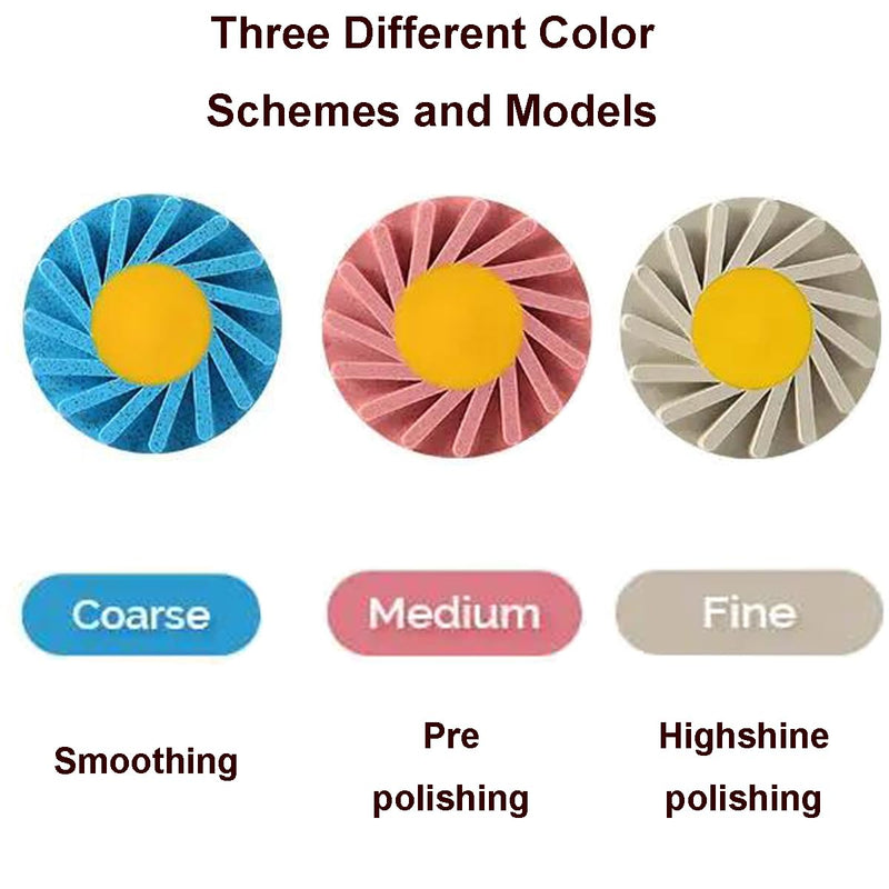 Dental Composite Resin Polishing P3 Disc Polisher Wheels Diamond 3-Step Diamond Impregnated Polishing System System 14mm Wheel Kit Spiral Flex Brush Tools P3 1.0 - BeesActive Australia