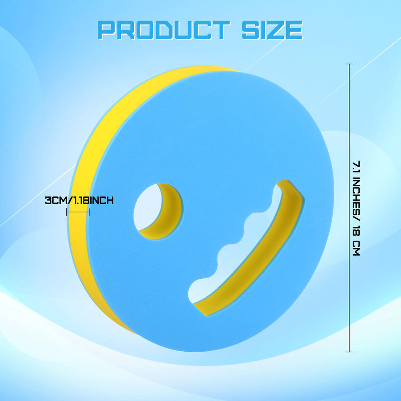 Hungdao 4 Pcs Water Exercise Discs Water Weights for Pool Exercise Set EVA Foam Aerobic Equipment for Adults Hand Held Pool Resistance for Swimming Beginners Arthritis Yellow and Blue - BeesActive Australia