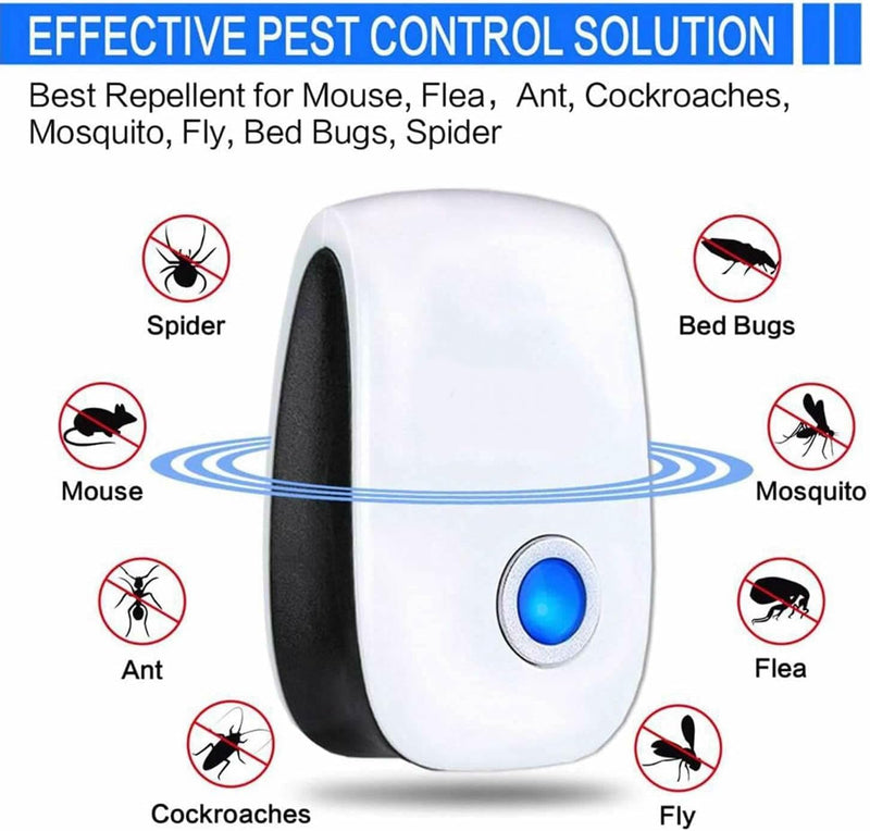 Ultrasonic Pest Repellent, Electric Insect Repellent for Indoor Use, Ariie Pest Control Device for Rodents, Mosquitoes, Ants, Cockroaches, Mice, Fleas, Beetles and Other Insects (10 Pack) - BeesActive Australia