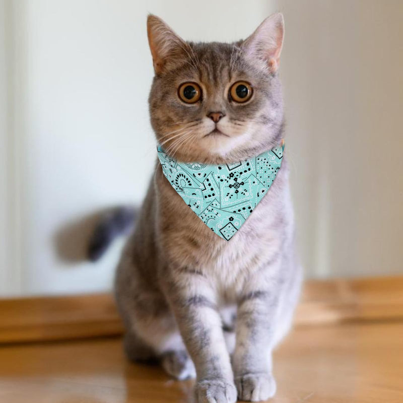 6Pcs Dog Bandana Collar Scarf, Cute Cat Tie Collar Adjustable Pet Bandana Collars for Cats Kittens Puppy Small Dogs, Multicolor - BeesActive Australia