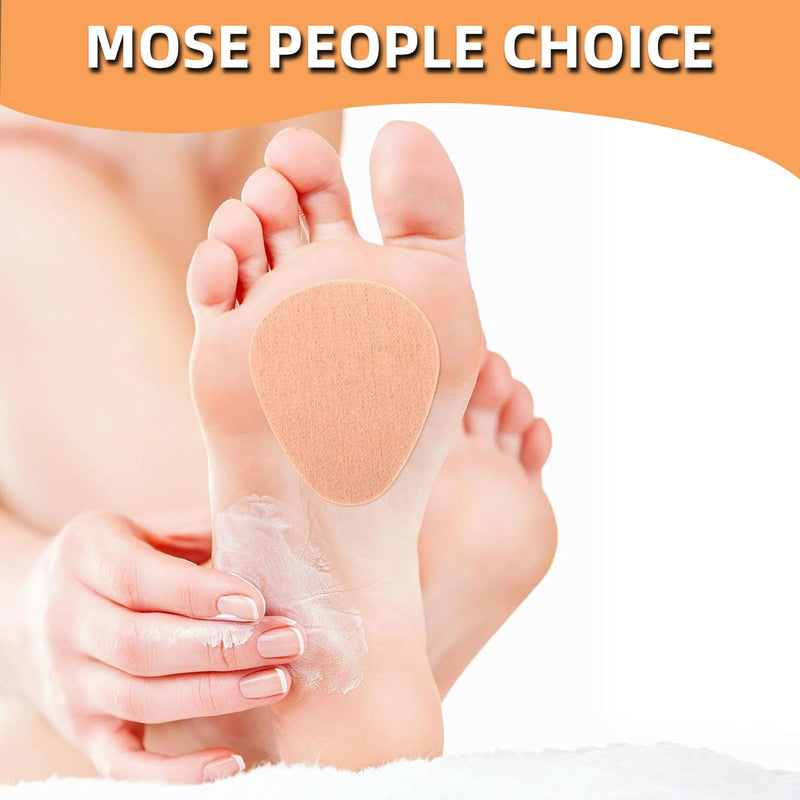 48PCS Shaped Felt Callus Pads Metatarsal Pads Forefoot Foot Pads Pain Relief Foot Cushion Keep Protecting Calluses from Rubbing on Shoes Adhesive Pads for Men and Women Brown-48pcs - BeesActive Australia