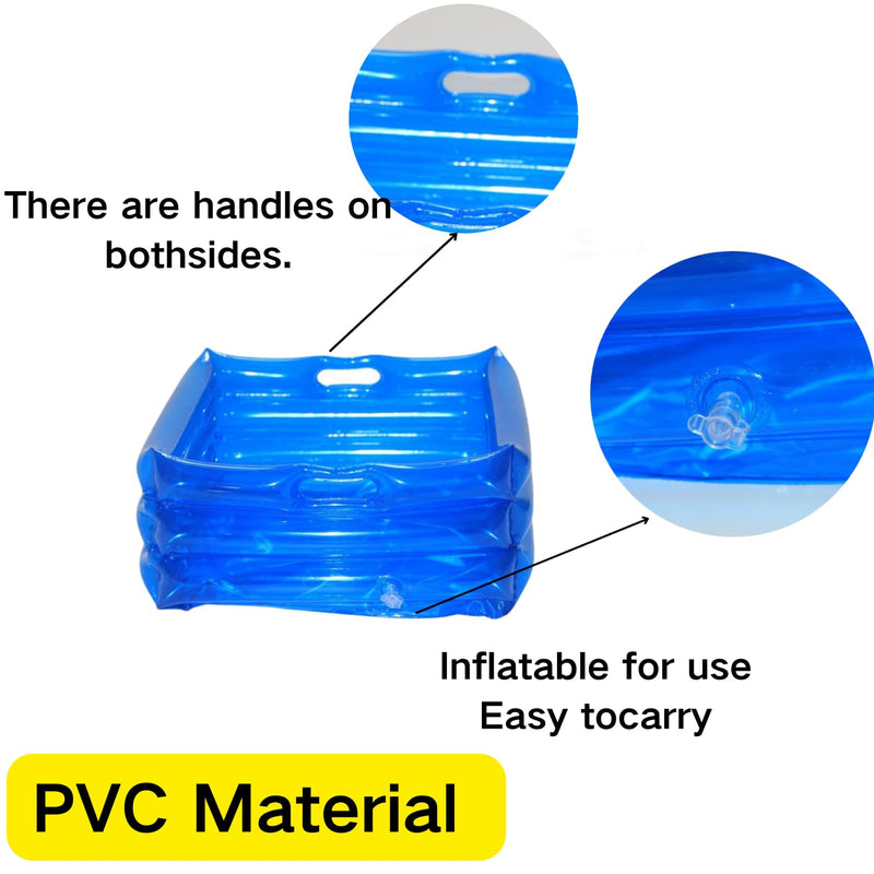 7 Pcs Foldable Bearded Dragons Pool Bath Collar Ring & Boat Set Swimming Bath Water Washer for Small Animal Hedgehog Hamster with Pump 7 Pcs Set - BeesActive Australia
