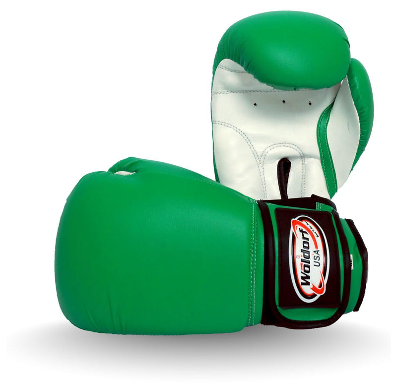 Boxing Gloves Kickboxing Muay Thai Punching Bag Vinyl Green - Durable Multi Layered Foam Padded Offers Unbeatable Price Kids and Adult Sizes 12oz