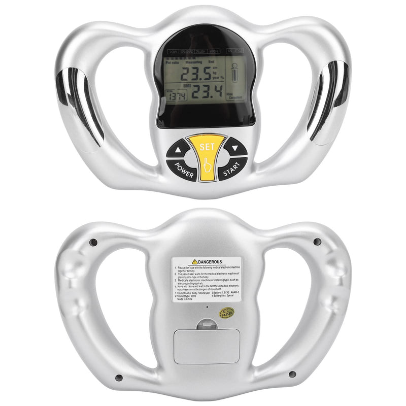 Handheld Body Fat Tester, Body Composition Analyzer, Body Fat Measuring Instrument Calorie BMI LCD Screen Fat Analyzer Body Fat Monitor Fat for Home Gym Use - BeesActive Australia