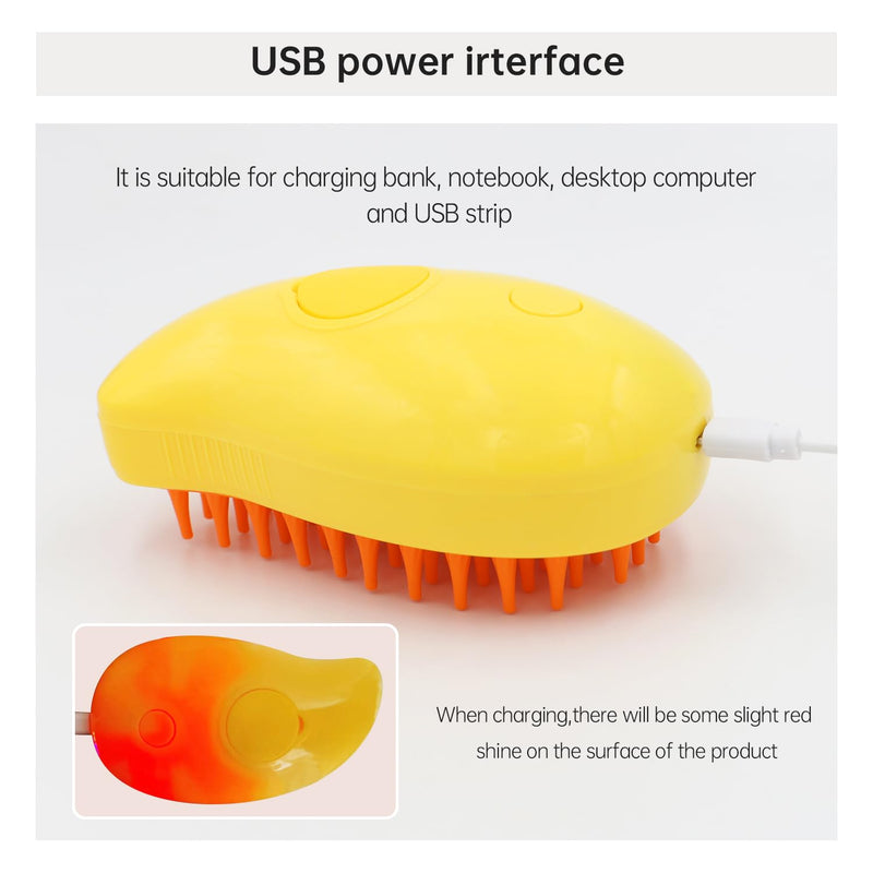 Cat Steam Brush, Multifunctional Steamy Cat Brush, 3 in 1 Steam Brush for Cats, Cat Hair Brush/Cat Massager, Misty Brush Cat, Steaming Pet Brush for Grooming Shedding Bathing - BeesActive Australia