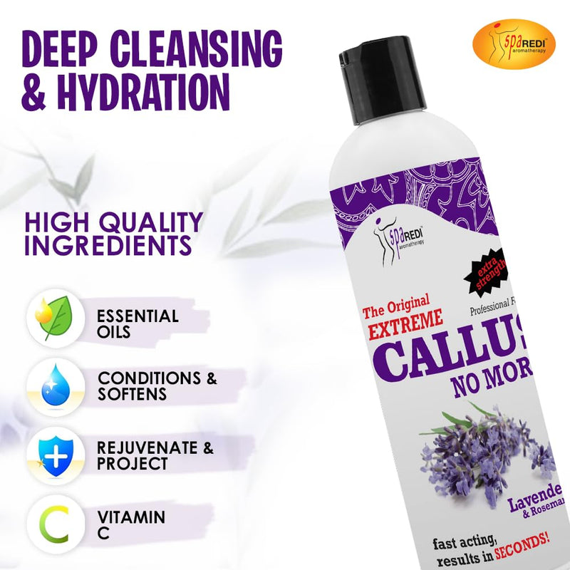 SPA REDI Callus Remover - Professional-Grade Callus Dissolving Treatment - Stop Scraping. Start Dissolving. Chemically Dissolve Toughest Buildup for a Dramatic 'Wow' Transformation 12 Oz - BeesActive Australia