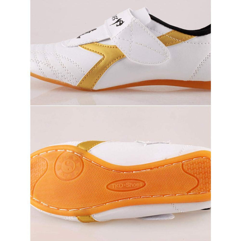 Dilwe Boxing Shoes, PU Leather Soft Sole Taekwondo Shoes for Taichi Gym Exercise(38) - BeesActive Australia