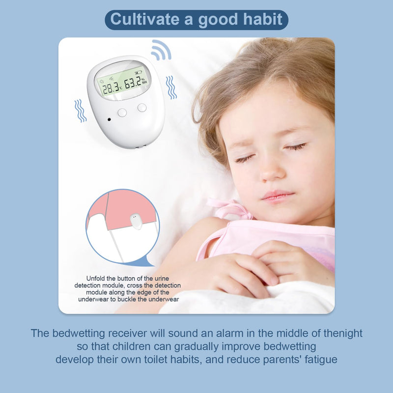 Wireless Bedwetting Alarm for Kids Rechargeable Bed Wetting Alarm for Boys and Girls with LCD Display, Vibration & Sound Dual Alerts - BeesActive Australia