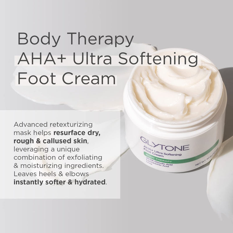 GLYTONE AHA+ Foot Cream for Dry Cracked Heels & Feet | Exfoliate, Hydrate & Retexturize Dry, Rough Foot with Exfoliating 29.5% Glycolic Acid, Moisturizing Lactobionic Acid & Urea - 1.7 Oz 1.7 Fl Oz (Pack of 1) - BeesActive Australia
