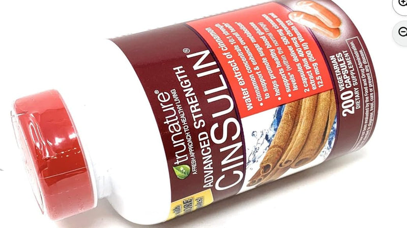 IKJ Advanced Strength Cinsulin Cinnamon, Chromium Picolinate, Vitamin D3 Cinnamon 500 Mg, Chromium Picolinate, 400 Mcg, Vitamin D3, 500 Iu, 200 Capsules