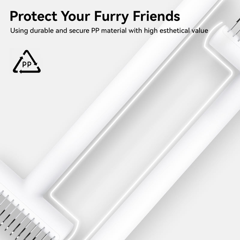 aumuca Cat Brush for Long Haired Cats, Dog Brush for Shedding Grooming Small Medium Dogs, Deshedding Dog Brush Dematting Comb for dogs Remove Loose and Matted Fur, Pet Grooming Undercoat Rake, White - BeesActive Australia