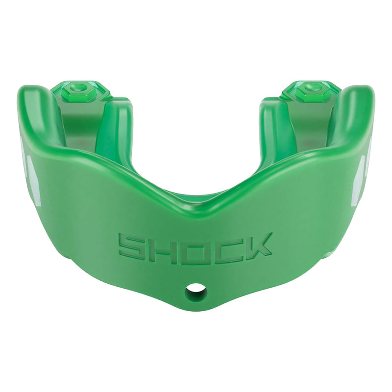 Shock Doctor Mouth Guard Sports, Hockey, Lacrosse, Baseball, Wrestling Moutguard, Gel Max Heavy Duty Protection & Custom Fit, Football Mouth Guard with Strap, Adult & Youth Mouthguard Non-flavored Green - BeesActive Australia