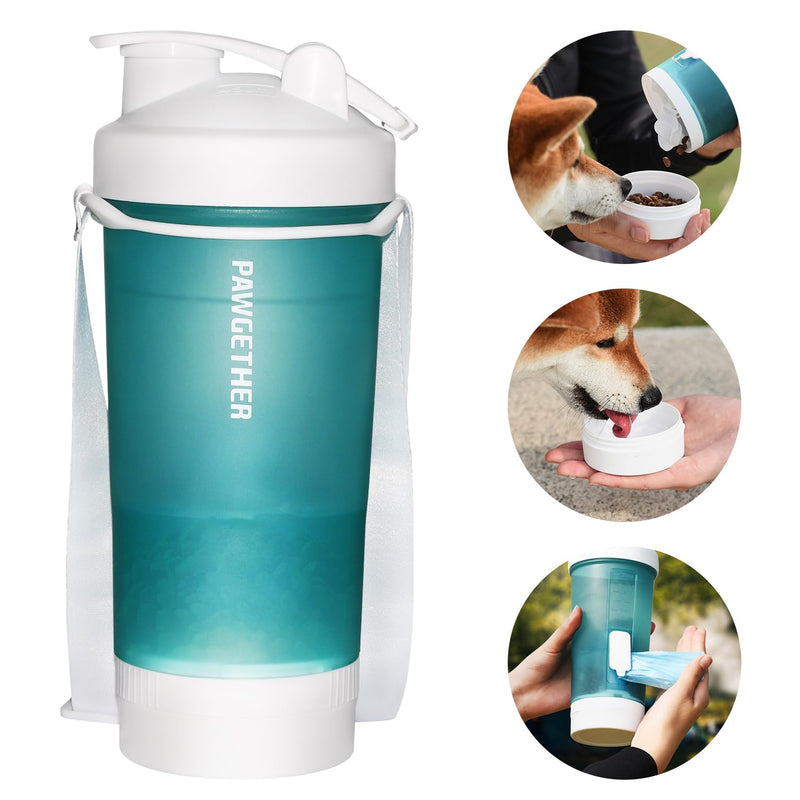 Loonpon 4 in 1 Dog Water Bottle,Travel Dog Water Bottle Portable,Pet Water Bottle for Outdoor Walking, Hiking, Travel, Food Grade Plastic - BeesActive Australia