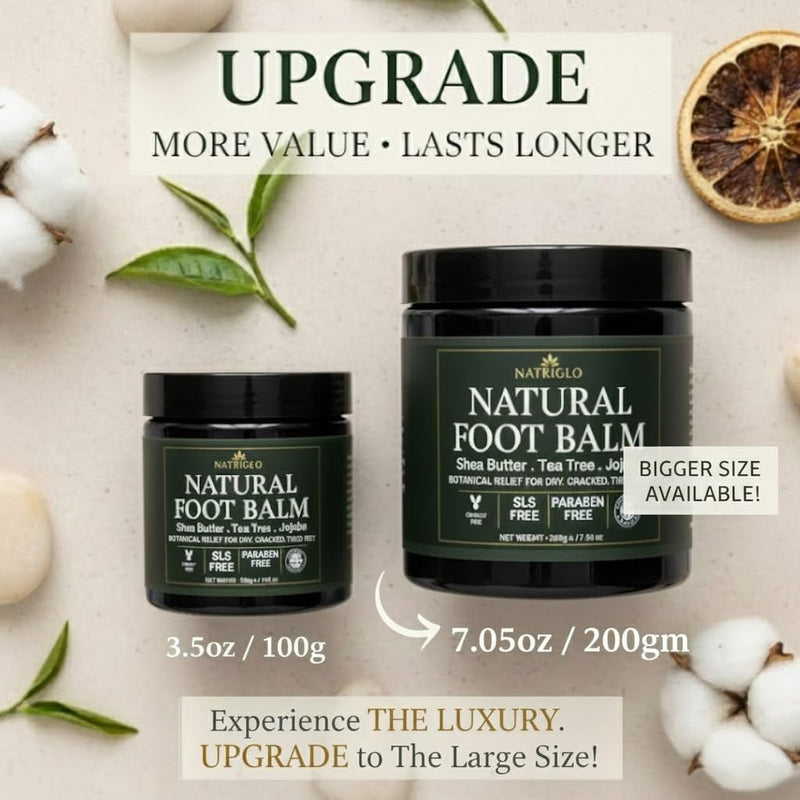 Organic Tea Tree Foot Balm for Dry Cracked Feet & Heels - Intensive Callus Remover & Foot Repair Cream with Shea Butter - Moisturizer for Rough Hard Skin & Cracked Heel Treatment for Men & Women 3.5 Ounce (Pack of 1) - BeesActive Australia