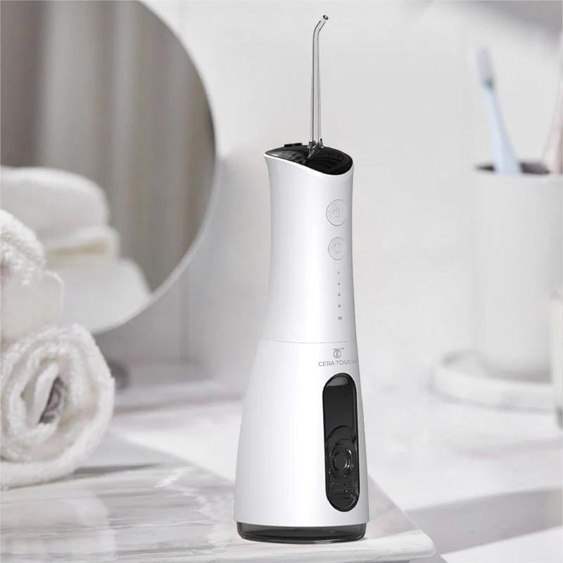 Water Flosser for Teeth Cleaning and Flossing | 4 Modes Rechargeable Cordless Oral Irrigator | IPX7 Waterproof | 300ml Water Tank Teeth Cleaner | Portable Electric Dentel Flossers for Home and Travel