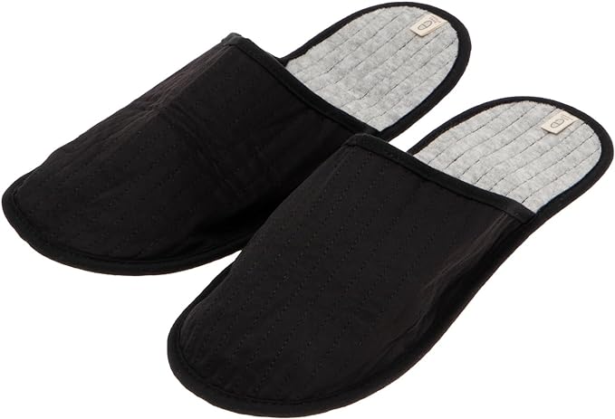 006023 Nippon Slippers, Slippers, Portable, Easy Slippers, Packable, 10.4 - 11.0 inches (26.5 - 28 cm), Black, Compact Storage, Washable, Lightweight - BeesActive Australia