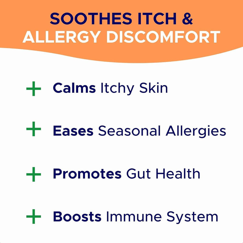 Dog Allergy Relief Chews — Itch Relief Skin & Coat Supplement: No Fillers, Just Flavor - Itchy Skin Relief Treatment w/Omega 3 Fish Oil - Itching & Paw Licking, Dry Skin & Hot Spots -Made in USA-180Ct 180 Soft Chews