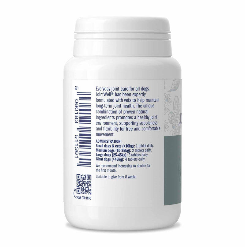 Dorwest JointWell 200 Tablets for Dogs & Cats – Natural Dog Supplements to Support Joint Mobility and Comfort, with Glucosamine, Chondroitin, Zinc, Vitamin C and Hyaluronic Acid
