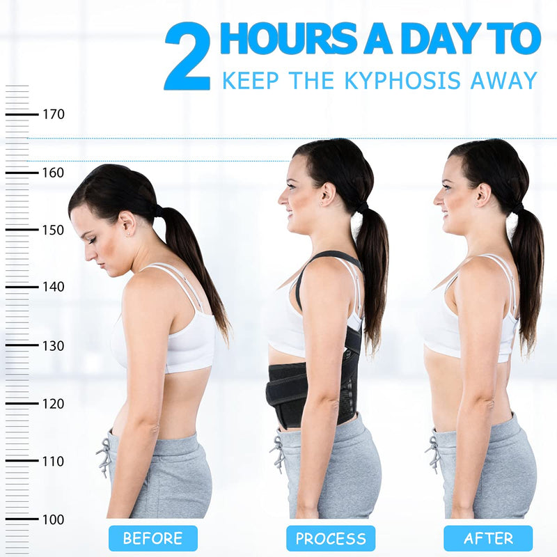 PAZAPO Posture Corrector for Men&Women - Back Brace for Lumbar Support and Upright - Breathable Back Straightener Back 2X-Large(42-48 Inches) XX-Large - BeesActive Australia