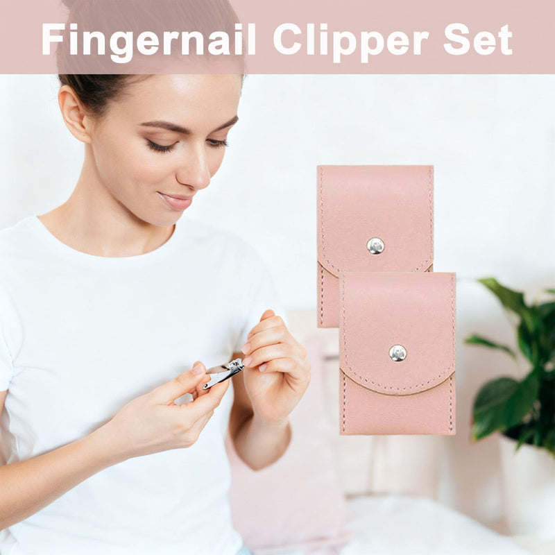 24 Sets Travel Manicure Set Professional Nail Clipper Kit Bulk,4 in 1 Adult Stainless Steel Travel Manicure Kit with Case Individually Wrapped Nail Clippers Bulk for Homeless,Hotel,Charity（Pink） 24 Packs(4 in 1) Pink - BeesActive Australia