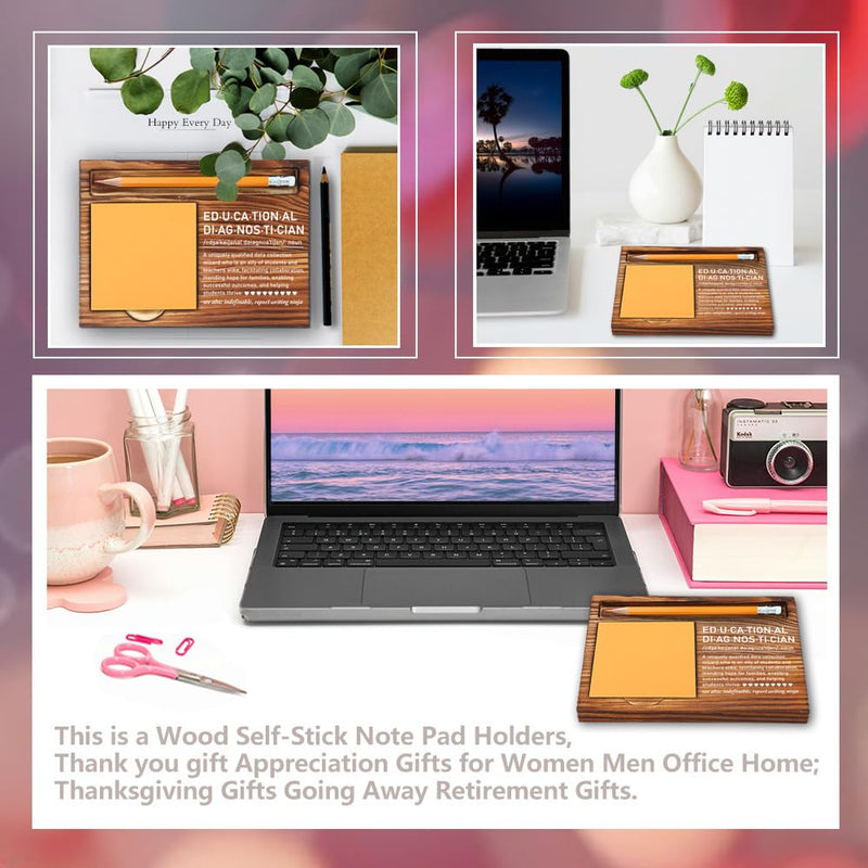Educational Diagnostician Thank You Gifts for Women, Educational Diagnostician Appreciation Gifts for Women Men, Educational Diagnostician Gifts Ideas Office Self-Stick Note Pad Holders-LBB23 - BeesActive Australia