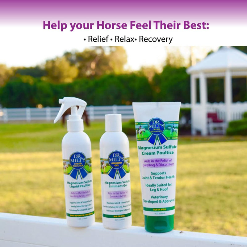 Dr. Milt's Horse Topical Epsom Salt Pain Relief Ointment Rub: Poultice and Liniment Cream. 1-8oz Cream 8 oz - BeesActive Australia