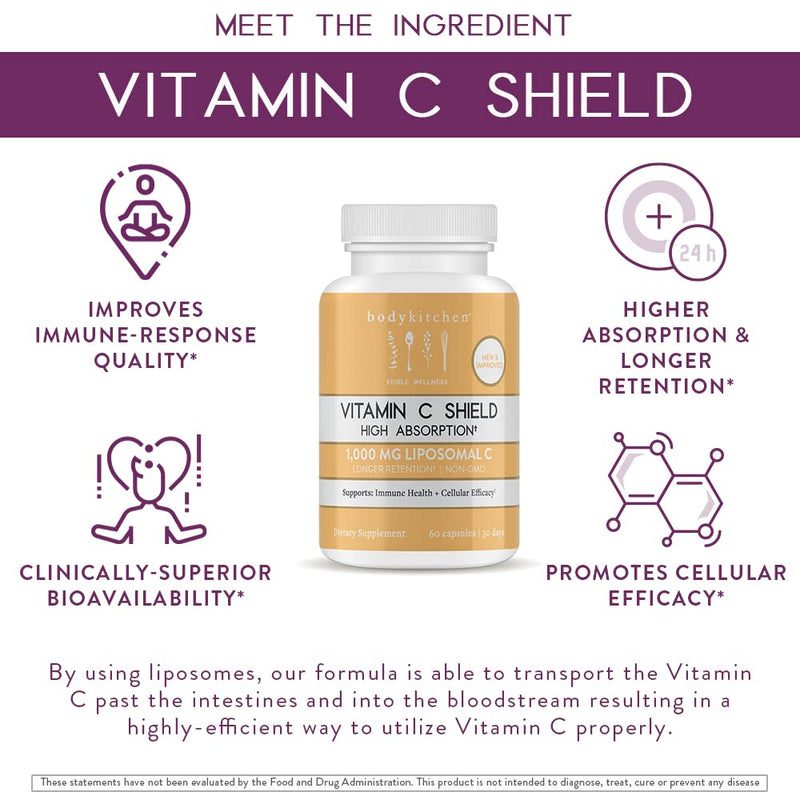Body Kitchen Liposomal Vitamin C Shield PureWay-C 1000mg Supplement