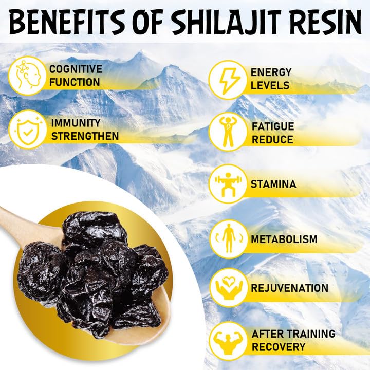 Shilajit Pure Himalayan Organic Maximum Potency Shilajit Resin Authentic Gold Grade Rich in 85+ Trace Minerals with Fulvic Acid Shilajit Supplement for Energy&Immune Support,30 Grams（1 Pack） 1 Fl Oz (Pack of 1) - BeesActive Australia