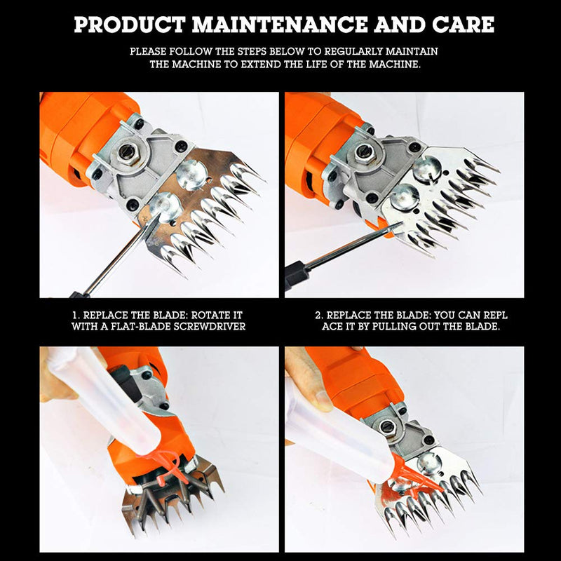 SONK Sheep Scissors Blades, Professional Universal Stainless Steel Shearing Blade 9/13 Teeth Straight/Curved Blade, Electric Wool Cutter Replacement Blades for Alpacas Goats (13 Teeth Straight Blade) - BeesActive Australia