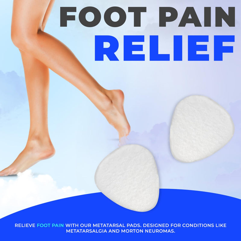 Metatarsal Foot Pads for Pain Relief, Foot Pain Relief Pads, Set of 12, 1/4" Thick, for Ball of Foot Cushioning, Mortons Metatarsalgia & Neuroma Support for Women and Men