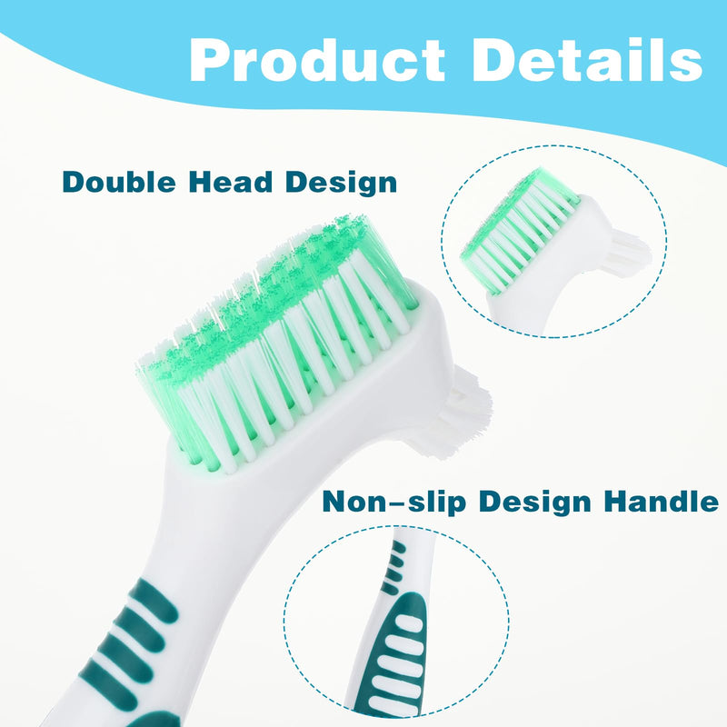 2Pack Denture Cleaning Brush, Denture Brush Premium Hygiene Denture Cleaner Set Multi-Layered Bristles Rubber Handle Denture Toothbrushes - BeesActive Australia