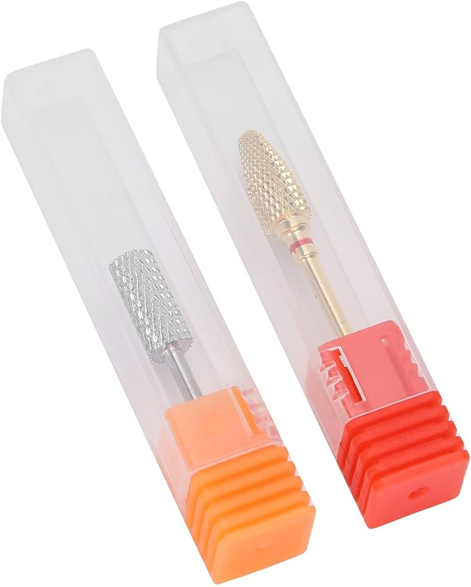 Manicure Drill Bit, 2 Pieces 2.35mm Nail Lathe Stainless Steel Foot Nail Drill Bit, Shank Diameter Nail Drill Bit, Grinding Head for Manicure Nail Art Electric Nail Drill - BeesActive Australia