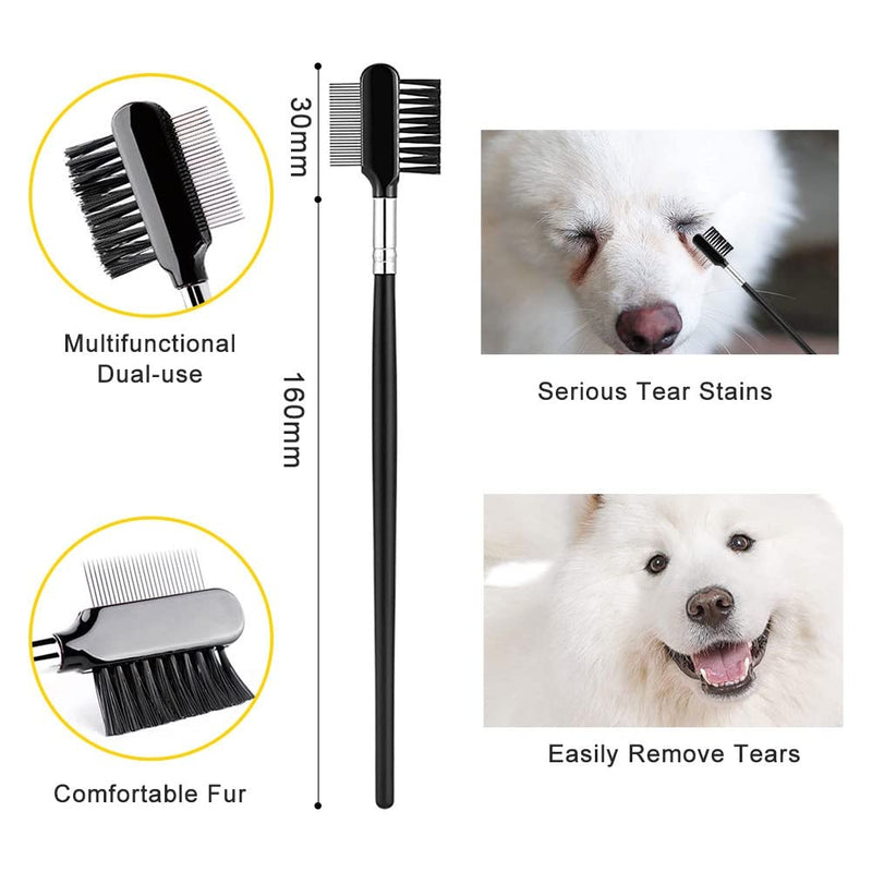 Cat fur comb, dog detangling comb, cat comb, pet fur detangler comb, dog eye comb, tear stain remover comb, flea comb for cats and dogs, stainless steel dog grooming combs, pet comb, 7 pieces - BeesActive Australia