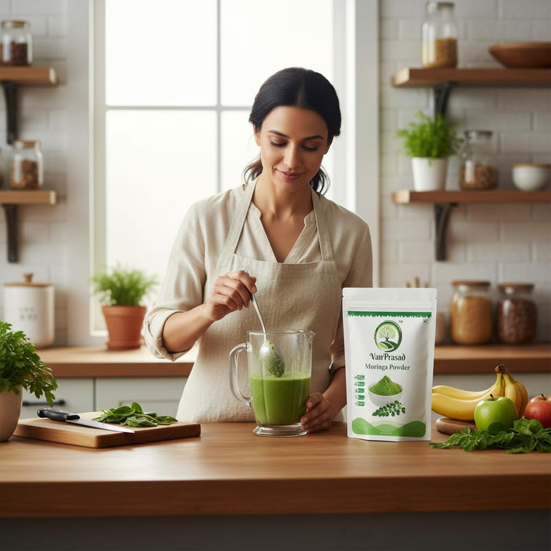 100% Pure Organic Moringa Powder 100g | Premium Moringa Leaf Powder | Natural Superfood | Rich in Vitamins, Minerals & Antioxidants | Vegan & Non-GMO 3.5 Ounce (Pack of 1)